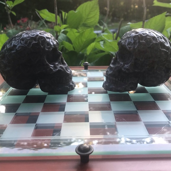 Natural Yooperlite Hand Carved Skull - Picture 8 of 11